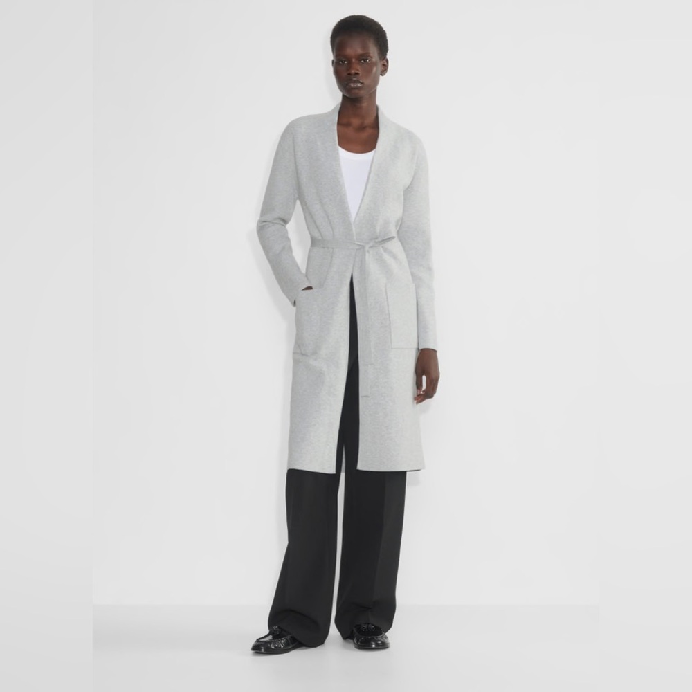 THE GROUP BABATON Women’s TY Belted Cardigan Heather Gray Size Small